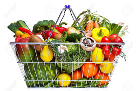 grocery basket fruit veges