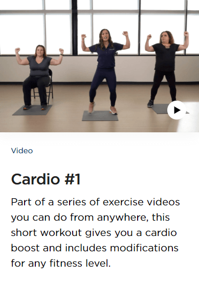 image of 3 women doing cardio exercise 