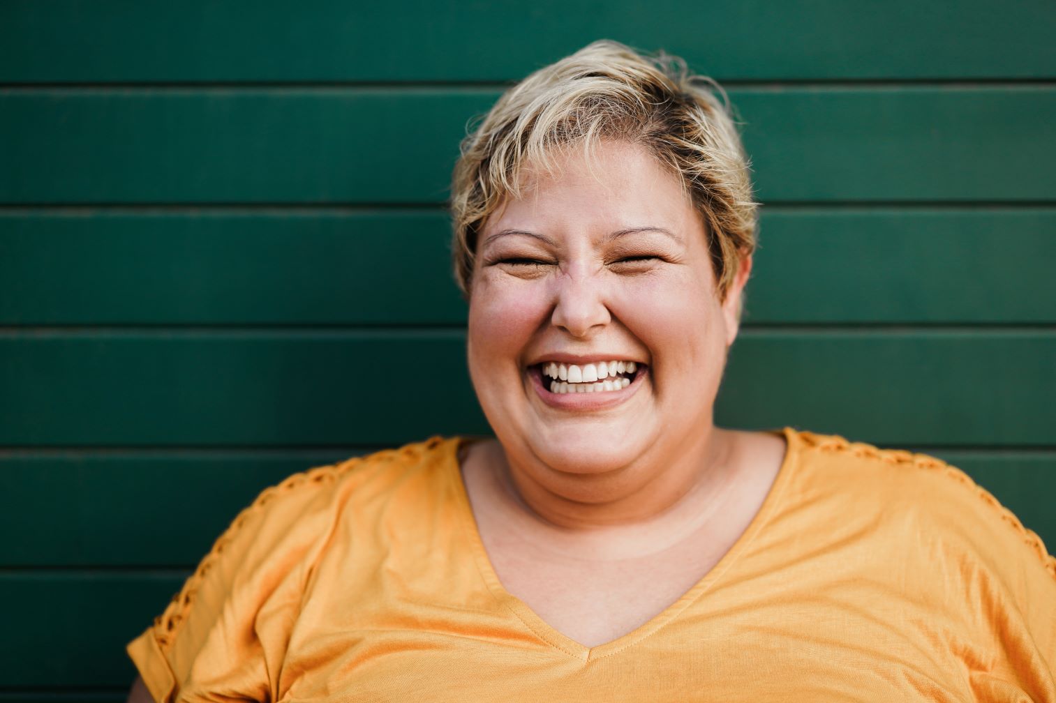 woman smiling